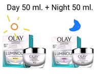 (เเพคคู่/ครีมกลางวัน 50g.+ครีมกลางคืน 50g.) โอเลย์ลูมินัส Olay Luminous Brightening DayCream -ฟรี- Olay Luminous Brightening NightCream