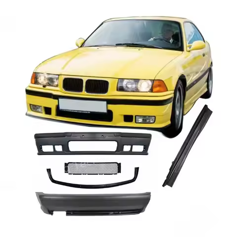 3 Series,For BMW 1991-1998,E36 M3 Bumper Body Kit,Plastic Car Parts,Including Front Bumper,Rear Bump