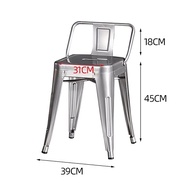 SN  Steel bar stool ทันสมัย เก้าอี้บาร์ เก้าอี้บาร์เหล็ก เก้าอี้สตูล ทรงสูง พร้อมพนักพิง ที่นั่ง เก้าอี้คาเฟ่ เก้าอี้วางซ้อนได้ รับน้ำหนัก 150kg
