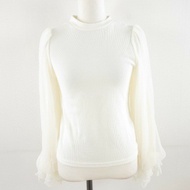 GRL Top ivory ribbon Lace Long sleeves Direct from Japan Secondhand