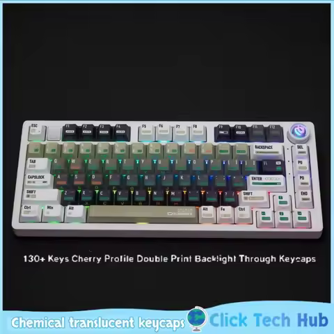 Chemical Translucent Keycaps Side Engraving 130key Pbt Cherry Key Cap Korean Russian Western Spanish