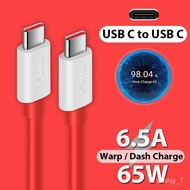 LP-8 🧼CM 65W Warp Charger Cable 6.5A Type C To Type C Cable Usb PD USBC for Oneplus 8T One Plus 9 8t 8r 8 7 Warp Charge