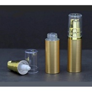 Empty 5ml Airless Pump Bottles Gold With Clear Cap - Fulfilled By Beaute4u