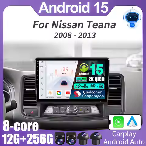2K Incell Screen Android 15 For Nissan Teana J32 Maxima 2008 - 2013 Multimedia Navigation GPS Radio 