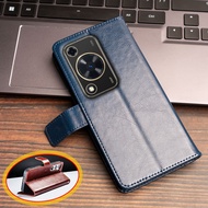 For Huawei Nova Y72 Y72s Enjoy 70 70s MGA-LX3 GFY-LX1 Vintage Classic Leather Wallet Case Flip Noteb