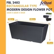Felton Planter Box (L68 X W30 X H29)cm Flower Pot FBL 2482 Planter box Large Size Length Felton Rect