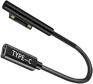 Magnetic USB-C Male to Female 65W 15V DC Adapter Made for Microsoft Surface Pro 9/8/7+/7/6/5/4/3/X, 