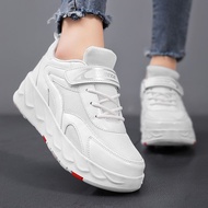 Children Runaway Shoes Boys Walking Shoes Double Skate Skate Skate Shoelace Light Sneakers Girls Sho