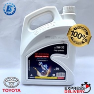 100% ORIGINAL TOYOTA 5w-30 FULLY SYNTHETIC ENGINE OIL 4liters