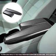 Car Stickers Stowing Tidying Armrest Box Panel For Mercedes Benz C Class W204 GLK X204 Carbon fiber Cover Interior Accessories