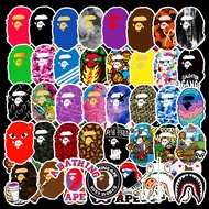 50pcs Ape Stickers Fashion Bape Waterproof Stickers Anime for Laptop Hydroflask Water Bottle Helmet