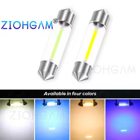 ZIOHGAM 6V 12V 24V 31 mm Led Bulb C10W C5W 31mm Festoon 36mm 39mm 28mm 41mm Lamp Warm White Dome Tru