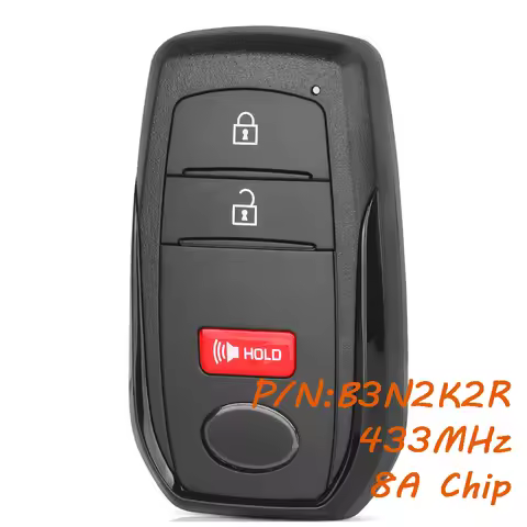 KEYECU B3N2K2R 433MHz Smart Remote Key Fob for Toyota Land Cruiser 2022 2023 2024 2025 P4 BA 8A Chip