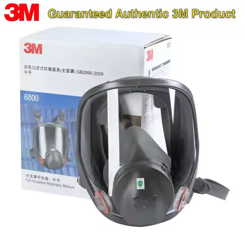 3M 6800 Full Facepiece Reusable Respirator Gas Mask for Painting Spraying Welding Chemical Protectio