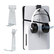 Wall Mount Controller Holder Headphone Hook Stable for PS5 Slim/PS5 Console [countless.sg]