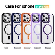 Soft case for SAMSUNG S24 S24PLUS S24ULTRA MagSafe Metal Bracket Lens Clear Case