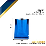 [ISI 10 PCS] Plastik Sachet Saset Alumunium Foil Non Ziplock Warna Biru| Kemasan Sambal Bubuk Kopi S