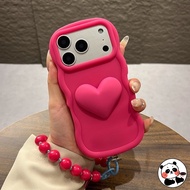 Cute 3D Love Phone Case With Bead Bracelet For Realme Narzo N65 N63 N55 N53 70 70X 60 Pro 60X 50 50A