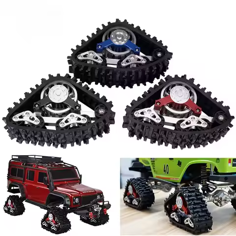2PCS Simulated Tracked Snow Wheel for 1/10 RC Crawler Car SCX10 90018 Ghost Traxxas TRX4 Upgradeds A
