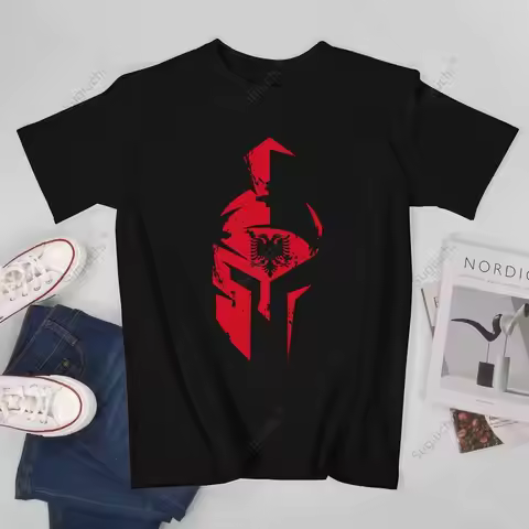 Unisex Men Albanian Flag Warrior Shqip Shqiponja Albanian Eagle Tshirt Tees T Shirts Women Boys 100%