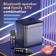 Mini Karaoke Speaker with Mic Bluetooth Speaker with Microphone Dual Mic Karaoke set home speaker