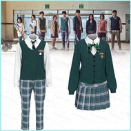 NS1 All of Us Are Dead Cosplay Costume Zombie Boys and Girls School Uniform T-shirt Skirt Set Hallow