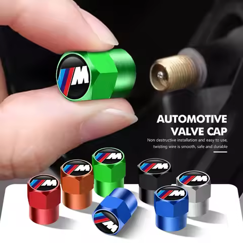 4Pcs Car Wheel Tire Valve Caps Air Stem Covers Accessories For BMW M E46 E39 E70 F10 F20 F30 X5 X6 X