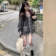 Women Bow Designed Sweet Cardigan Fashion Loose Causal Knit Wear