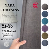 Y1-Y6 Ready Stock Langsir Corak Tebal Curtain Blackout UV Protection Hook Sliding Door Curtain / Door Curtain