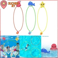 SUCHENMY 1/3Pcs Swimming Aid Ring Sinking Pool Toy Swimming Circle Pool Accessories Summer Dive Ring