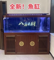 實木魚缸 100%新 寫字樓 辦公室魚缸 大型水族箱  solid wood fish tank 中式實木魚缸 地櫃魚缸 龍缸  風水魚缸