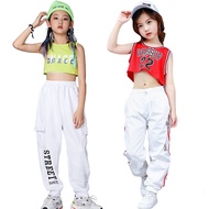 Kids Fashion Girls Hip Hop Clothes Modern Streetwear Jazz Dance Costume Crop Tops Pants Korean Outfi
