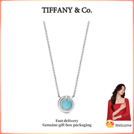 (New) Womens Fashion Necklace s925 sterling silver T Series Diamond and Turquoise Circle Necklace Va