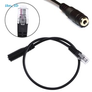 IBA-30cm 3.5mm Smartphone Headset to RJ9 Plug Converter Adapter Cable for Telephone