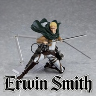Figma 446 Erwin Smith Action Figure Anime Attack On Titan With Maneuver Gear Posable Model Desktop O