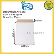 White Document Envelope Hard Cardboard Sampul surat putih keras A5 A4 A4+