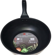 Stainless steel deep non-stick pan with 3 stainless steel bottoms 430 Fivestar
