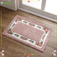 MOLIHA 1 Pcs Pink Rug, Pink Non-Skid Flower Rug, Easy To Use Microfiber 16*24Inch Absorbent Bathroom