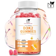 Vitamin D3K2 Gummies 1000IU Vitamin D3 45mcg Vitamin K2 for Calcium Absorption Bone Muscle & Heart H