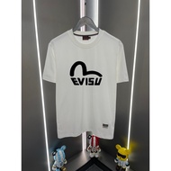 T-shirt Evisu/T-shirt Uniseks Evisu T-shirt bercetak T-shirt kasual Gaya Selebriti Punk ADUQ