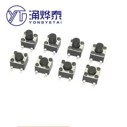 YYT 50PCS SMD 4.5X4.5X3.5/3.8/4.0/4.3/4.5/4.8/5/5.5/6/6.5/7/8/10MM Tactile Tact Push Button Micro Sw