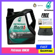 100% original Petronas Mach 5 PLUS 10W-30 10W30 SN/CF Engine Oil 3L - Minyak Hitam 3Litres