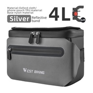 WEST BIKING 4L Bike Front Bag Multifunctional  Bicycle Portable DurableTouch Screen Below 8.6inches 