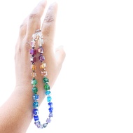 Dr. Beads Multi Color Bling Crystal Phone Charm - Luxury Beads Mobile Lanyard / Keychain