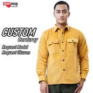 KEMEJA Custom Corduroy Shirt Men's Jacket Shirt SML XL XXL XXXL XXXXL 5XL 6XL 7XL