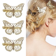 1PCS Vintage Hollow Butterfly Hair Clips Metal Hairpins Gold Bridal Accessories