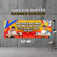 Banner Koridor Hiasan Sekolah dan kelas ENGLISH QUOTES, success