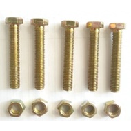 Bolt 10 Yellow Nut Bolt M6 Key 10 Millimeter Bolt BMK M6 Yellow Hex Bolt