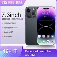 【สินค้าแนะนำ】Smartphone15 ProMax 7.3 นิ้ว โทรศัพท์มือถือ รองรับ2ซิม Smartphone 4G/5G แรม16GB รอม512GB มือถือ Android12.0 โทรศัพท์ถูกๆ Mobile phone มือถือ ส่งฟรี มือถือราคาถูกๆ โทรศัพท์สำห รับเล่นเกม โทรสับราคาถูก โทรศัพท์  มือถือ รับประกัน