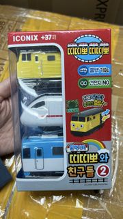 韓國TITIPO迪迪寶玩具回力火車頭（1套3架）